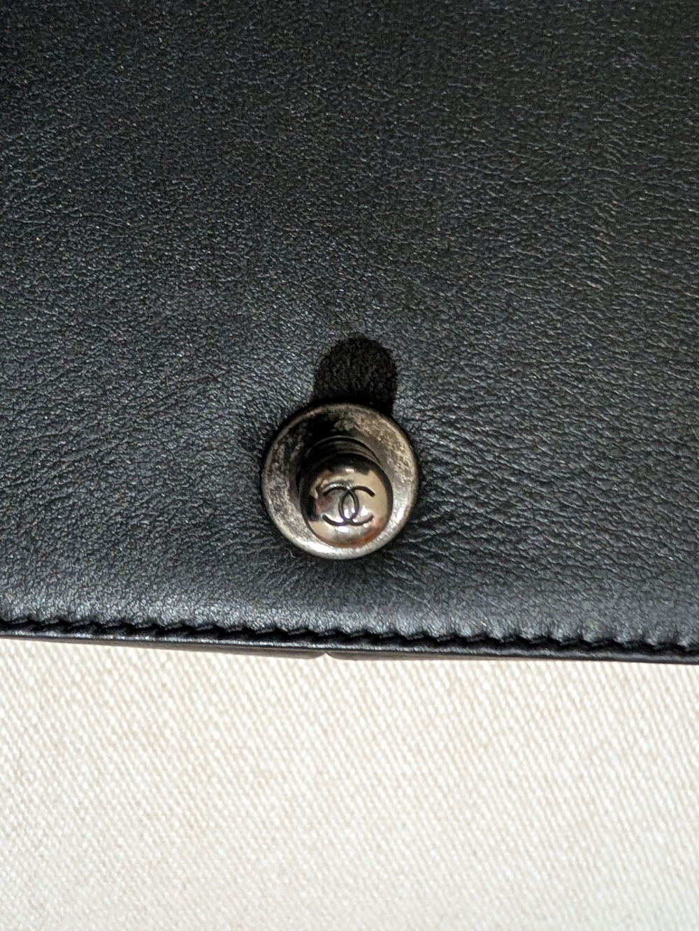 Chanel Black Quilted Leather Boy Bag with Chain Strap - Picture 7 of 17